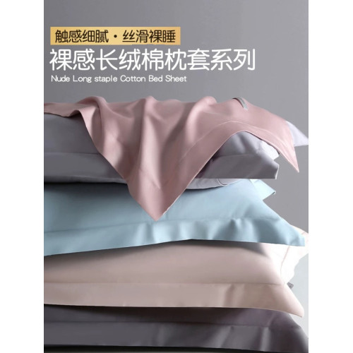 特價全棉枕套一對裝高級感枕頭套新款純棉長絨棉整頭套裝純色家用