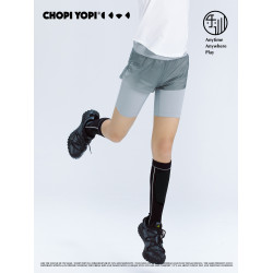 chopiyopi童裝 兒童假兩件運動中短褲夏季新款女童騎行瑜伽五分褲