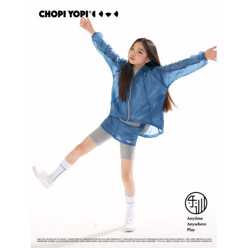 chopiyopi童裝 兒童假兩件運動中短褲夏季新款女童騎行瑜伽五分褲