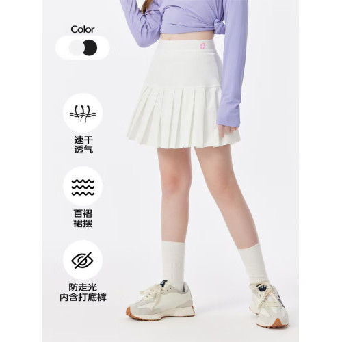 女童半身裙2025新款夏裝兒童短裙速乾褲運動百褶裙中大童網球裙褲
