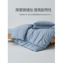 春夏A類簡約藍色全棉被套四件套單件150x200x230純棉單人宿舍被罩