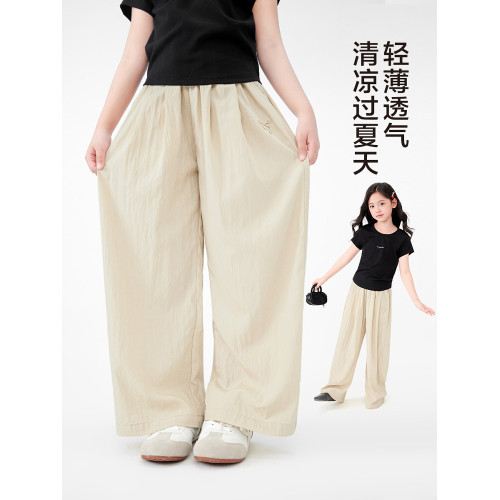 【特惠清倉】左西女童褲子夏季薄款透氣兒童洋氣山本褲女孩休閒褲