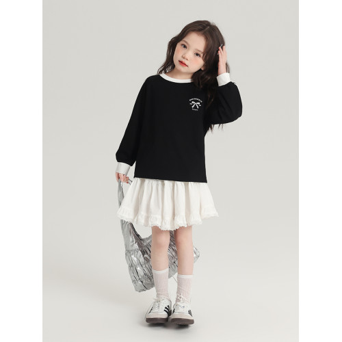 布丁哈魯童裝女童裙子2026夏季新款兒童白色百搭洋氣半身A字裙