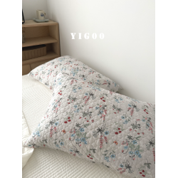 【韓國百搭枕套單品】簡約木耳花邊莫代爾絎縫枕頭套單個48*74