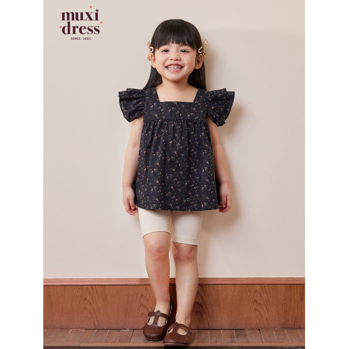 muxidress 25新品女童法式芭蕾風高彈短褲高彈松緊腰頭打底褲夏季