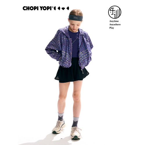 chopiyopi【薄荷皮】女童假兩件訓練速乾短褲夏季防曬涼感五分褲