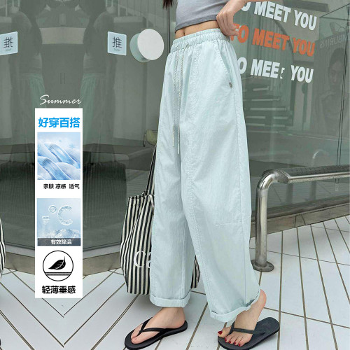 女童褲子夏季2025新款韓版洋氣中大童九分休閒防蚊褲夏裝初中生潮