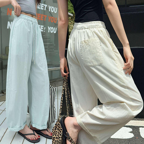 女童褲子夏季2025新款韓版洋氣中大童九分休閒防蚊褲夏裝初中生潮