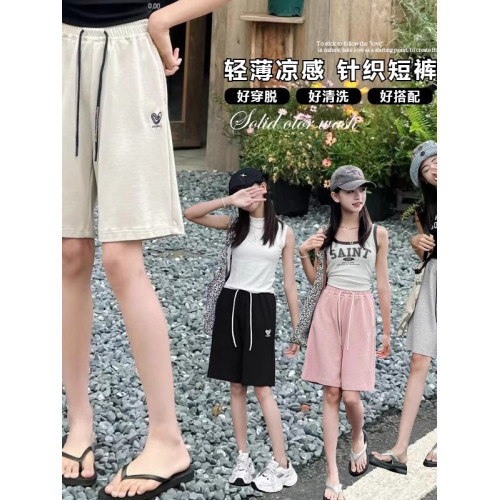 女童短褲夏季2025新款兒童五分褲薄款夏裝中褲女大童夏款運動褲子