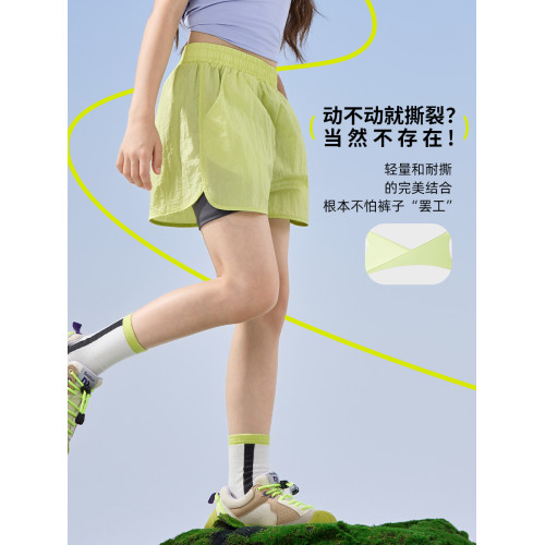 女童運動短褲羽毛球服外穿防走光速乾褲子女大童訓練褲套裝兒童夏