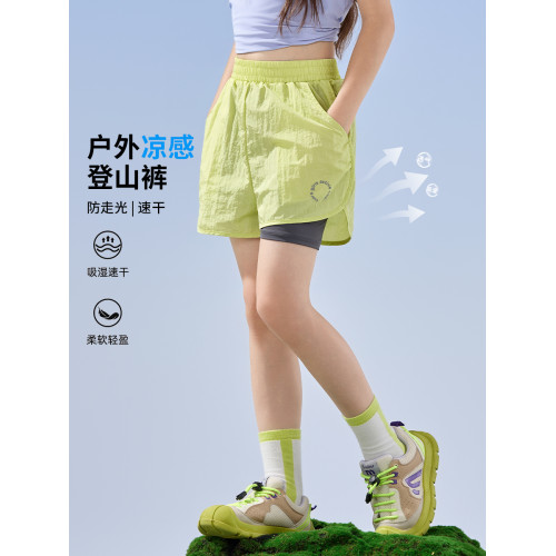 女童運動短褲羽毛球服外穿防走光速乾褲子女大童訓練褲套裝兒童夏