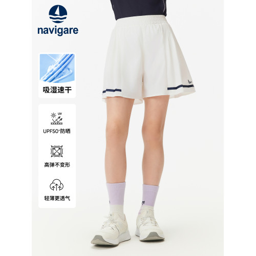 Navigare意大利小帆船童裝女童裙褲2025年夏季洋氣兒童運動短褲