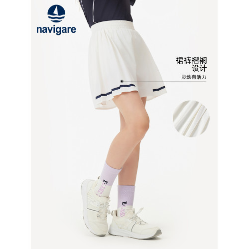Navigare意大利小帆船童裝女童裙褲2025年夏季洋氣兒童運動短褲