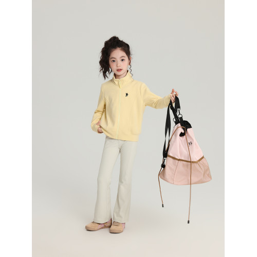 布丁哈魯童裝秋裝女童洋氣褲子2025春秋新款兒童雲感高彈微喇褲