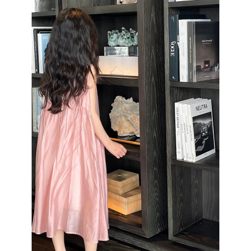 韓國女童連衣裙夏裝2025新款兒童背心裙洋氣無袖公主裙網紅款裙子