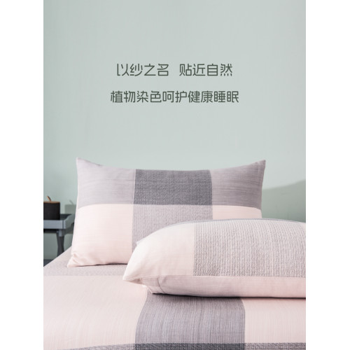 魯錦植物染色純棉全棉老粗布枕套 48*74 加厚單人枕套