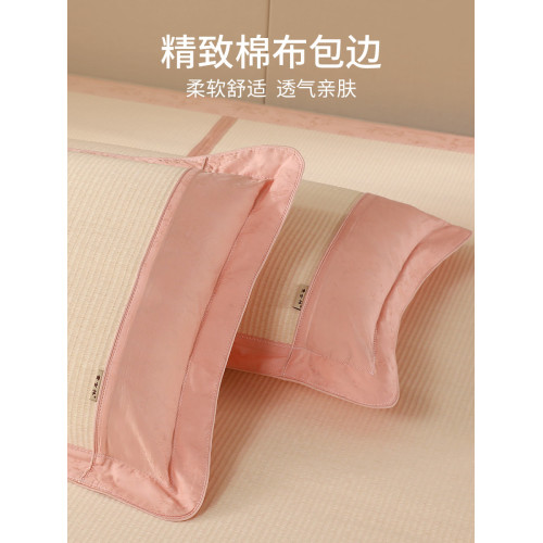 黃古林涼蓆枕頭套夏季和草枕套枕芯套單人夏天學生棉布包邊枕芯套