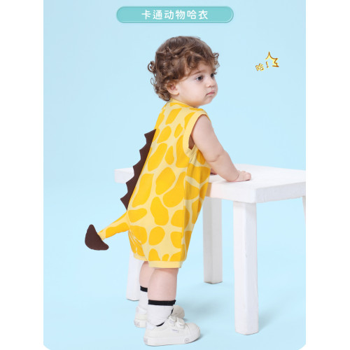 寶寶衣服夏季薄款純棉新生兒哈衣2025年新款嬰兒連體衣小怪獸可愛