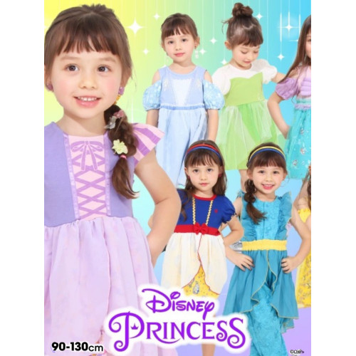 日單原單夏季短袖連衣裙卡通迪*尼女童90-130裙子拼接公主裙女寶