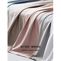 TEVEL/堂皇長絨棉被套單件高級簡約全面被子罩家用素色貢緞床品
