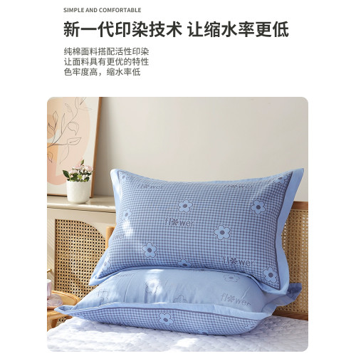純棉紗布枕套一對裝高級高密吸汗透氣成人家用全棉加厚枕芯枕頭套