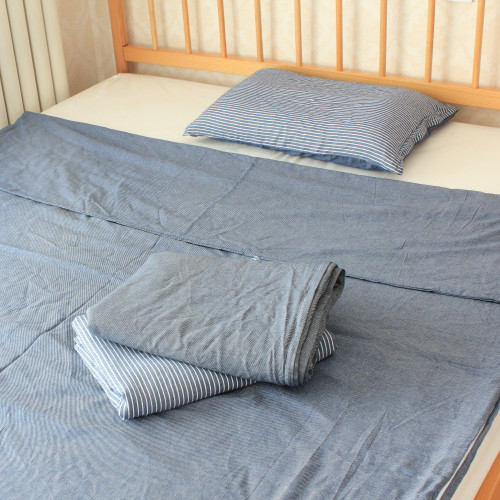 日單純棉全棉 日系男生男士簡約宿舍單人150*210被套被罩