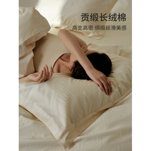高級100支提花長絨棉枕套一對裝全棉乳膠枕頭套48x74家用枕芯套新