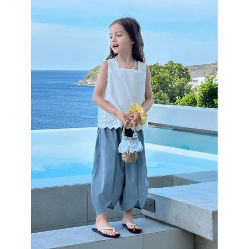 圖圖小象童裝女童防蚊褲冰絲兒童褲子薄款2026夏季新款兒童燈籠褲