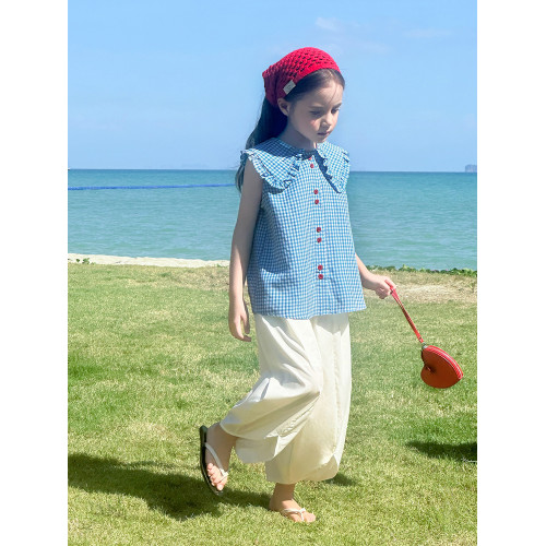 圖圖小象童裝女童防蚊褲冰絲兒童褲子薄款2026夏季新款兒童燈籠褲