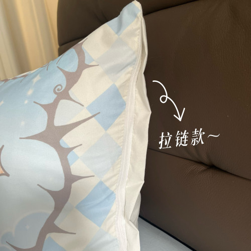 小粉喵喵屋 原創雲朵入夢枕套水洗棉單個枕頭套透氣四季通用