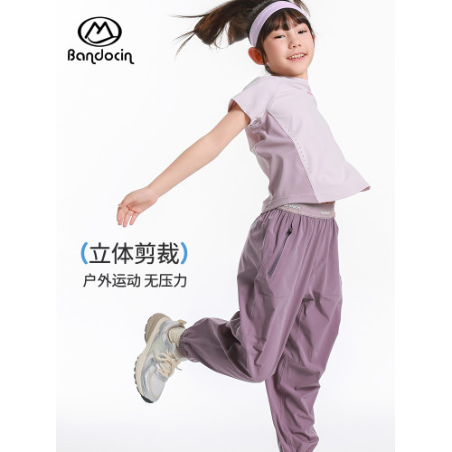 半度閒女童速乾短袖t恤夏季薄款洋氣2025新款兒童夏裝吸溼上衣潮T