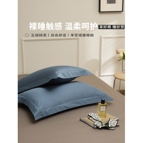 Moryio五星級酒店高檔100S貢緞長絨棉枕套純棉枕頭套單個48X74cm