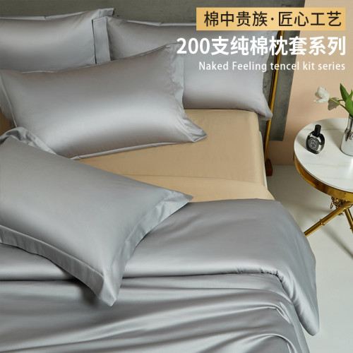 DreamyA類200支高級枕套48cmx74cm一對裝酒店高級感枕頭套純棉100
