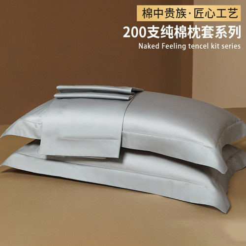 DreamyA類200支高級枕套48cmx74cm一對裝酒店高級感枕頭套純棉100