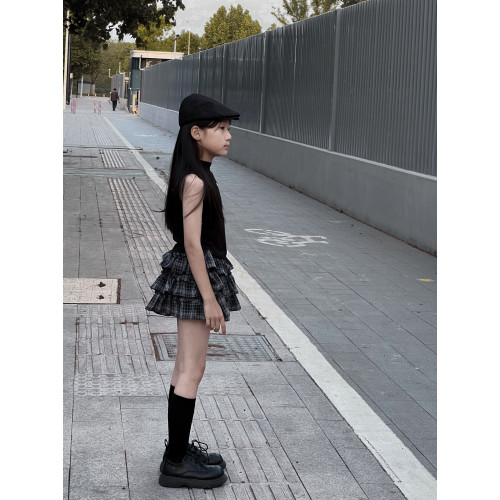 吉小可兒童半身裙2025夏季新款格子裙百搭女童甜酷炸街短裙