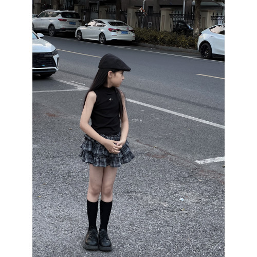 吉小可兒童半身裙2025夏季新款格子裙百搭女童甜酷炸街短裙