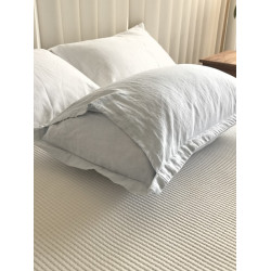 水洗亞麻枕套乾爽透氣48*74cm 柔軟不紥出口尾單單人純麻枕袋一對