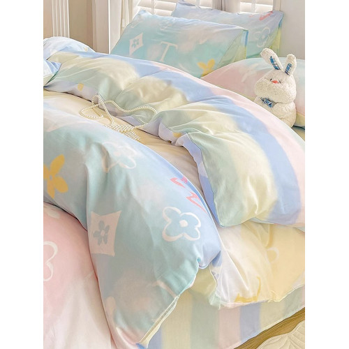 輕奢ins風全棉被套單件150x200x230宿舍學生單雙人100被罩四件套