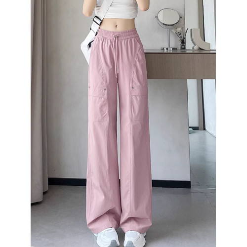 女童夏裝工裝褲2025新款兒童夏季大童休閒褲薄款女孩直筒褲子夏