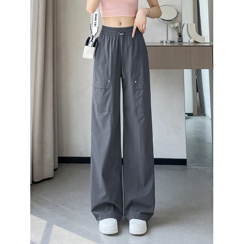 女童夏裝工裝褲2025新款兒童夏季大童休閒褲薄款女孩直筒褲子夏