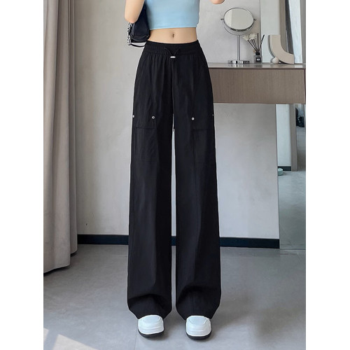 女童夏裝工裝褲2025新款兒童夏季大童休閒褲薄款女孩直筒褲子夏