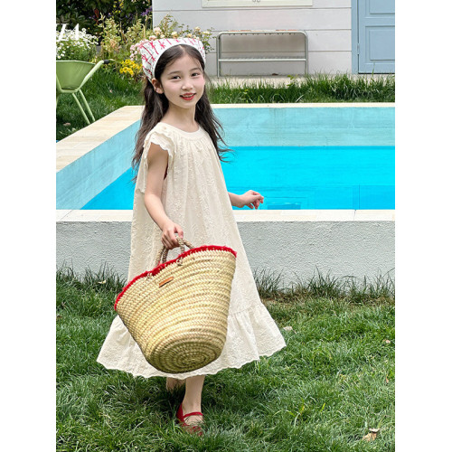 YOJIA女童無袖連衣裙集合2025夏季新款洋氣小女孩公主裙兒童裙子