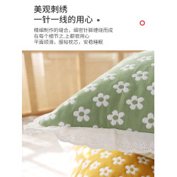 法式純棉紗布枕套一對裝新款家用枕頭套全棉加厚款單人枕芯內膽套
