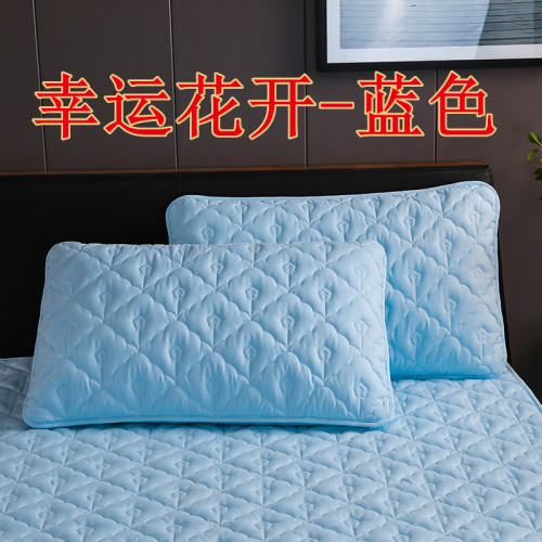 一對裝 純棉防蟎蟲夾棉絎縫枕套48X74cm二衹枕芯套單人枕頭內膽套