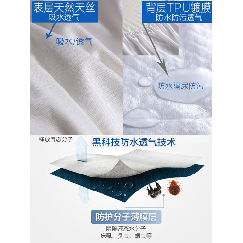 防口水枕套防頭油內膽套酒店民宿枕頭套防蟎蟲防汗枕芯一對保護套