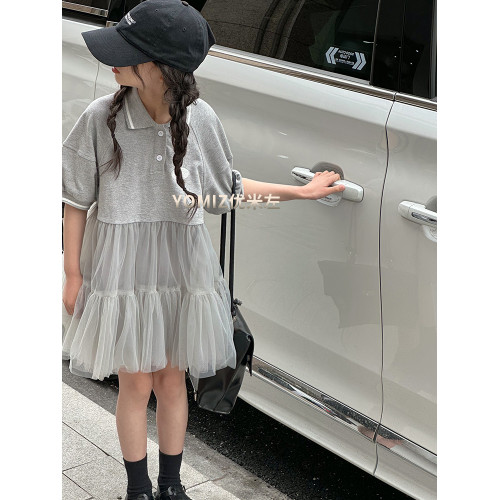 波拉bora韓國童裝女童連衣裙2025洋氣新款夏裝兒童裙子公主裙紗裙