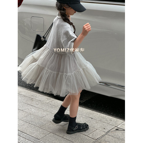 波拉bora韓國童裝女童連衣裙2025洋氣新款夏裝兒童裙子公主裙紗裙