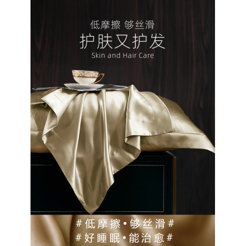 輕奢夏季水洗真絲枕套信封式絲綢枕頭套防蟎助眠護膚單人一衹裝