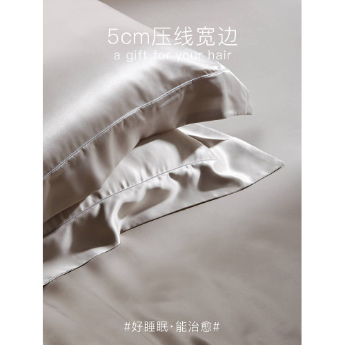 輕奢夏季水洗真絲枕套信封式絲綢枕頭套防蟎助眠護膚單人一衹裝