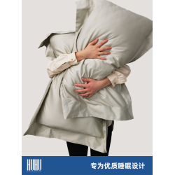 HUHU 100支貢緞匹馬棉高級感春夏枕巾枕套48X74cm 2023新款一對裝